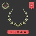 Laurel wreath symbol . Graphic elements for your design