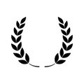 Laurel wreath - symbol of victory and power flat vector icon for apps and websites Royalty Free Stock Photo