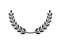 Laurel wreath vector award branch victory icon. Winner laurel wreath vintage leaf emblem