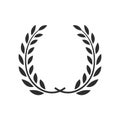 Laurel wreath vector award branch victory icon. Winner laurel wreath vintage leaf emblem