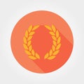 Laurel wreath. Victory. Icon. Vector. Flat. Royalty Free Stock Photo
