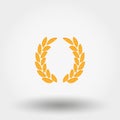 Laurel wreath. Victory. Icon Vector. Royalty Free Stock Photo