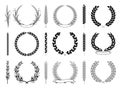 Laurel Wreaths and Branches Vector Collection Royalty Free Stock Photo