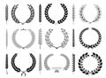 Laurel Wreaths and Branches Vector Collection Royalty Free Stock Photo