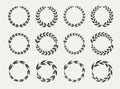 Laurel wreaths set Royalty Free Stock Photo