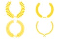 Laurel wreaths set on white. illustration design Royalty Free Stock Photo