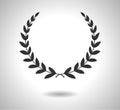 Laurel wreaths vector icon. Sign of glory isolated on white. EPS 10 Royalty Free Stock Photo