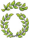 Laurel Wreaths Vector on white background Royalty Free Stock Photo