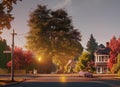 Laurelhurst neighborhood in Portland, Oregon USA.