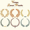 Laurels wreaths Set