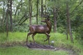 Lauritzen Gardens, Omaha, Nebraska, statue of a deer outdoors