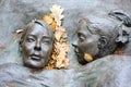 Sharing Secrets. Sculpture by Laury Dizengremel Royalty Free Stock Photo