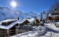 Lauterbrunnen,MÃÂ¼rren in Switzerland Snow Christmas Mountains Royalty Free Stock Photo