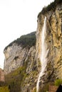 Lauterbrunnen Switzerland. Beautiful waterfalls all over the village