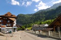 Lauterbrunnen town in the beautiful valley of Swiss Alps Royalty Free Stock Photo