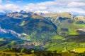 Lauterbrunnen valley aerial view in Swiss Alps, Switzerland Royalty Free Stock Photo