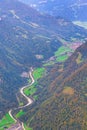 Lauterbrunnen valley aerial view in Swiss Alps, Switzerland Royalty Free Stock Photo