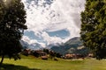 Swiss houses in the mountings - Lauterbrunnen Valley, Switzerland