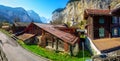 Lauterbrunnen village, swiss Alps mountains, Switzerland