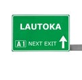 LAUTOKA road sign isolated on white Royalty Free Stock Photo