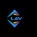 LAV abstract technology logo design on Black background. LAV creative initials letter logo concept Royalty Free Stock Photo