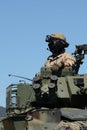 LAV crewman looking out at open day for nz army