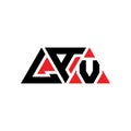 LAV triangle letter logo design with triangle shape. LAV triangle logo design monogram. LAV triangle vector logo template with red Royalty Free Stock Photo