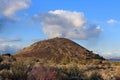 Schonchin Butte Cinder Cone in Evening Light, Lava Beds National Monument, Northern California Royalty Free Stock Photo