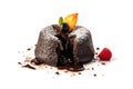 Lava Cake, Molten Chocolate Fondant, Warm Chocolate Dessert, Lava Cake, Abstract Generative AI Illustration
