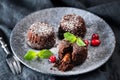 Lava cake, molten core fondant chocolate cake