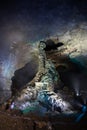 Lava column at the Manjanggul Lava Tube Cave on Jeju Island Royalty Free Stock Photo