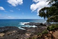 Lava covered beach in Kauai, Hawaii