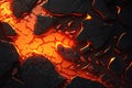 Lava crack ground mud textured. Lava background. Generative ai Royalty Free Stock Photo