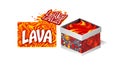 LAVA Exploding Gift Box Illustration, vector design Generative AI Royalty Free Stock Photo