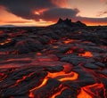 Lava Field Mountain Travel Background