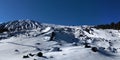 Lava field covered with snow on Etna volcano Royalty Free Stock Photo