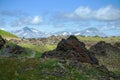 Lava field south to the Vilyuchinsky stratovolcano Vilyuchik in the southern part of the Kamchatka Peninsula