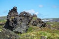 Lava field south to the Vilyuchinsky stratovolcano Vilyuchik in the southern part of the Kamchatka Peninsula