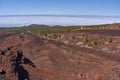 Lava fields above cloud inversion Royalty Free Stock Photo