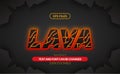 Lava flame glow fire editable text. eps vector file glow heat hot