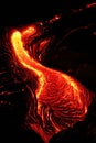 Lava Flow at the Big Island of Hawaii Royalty Free Stock Photo