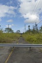 Lava Flow-Blocked Hawaiian Road Royalty Free Stock Photo