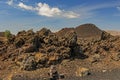 Lava Flow and Spatter Cone at Craters of the Moon National Monument and Preserve Royalty Free Stock Photo