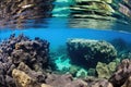 lava flow underwater solidifying into rock formations