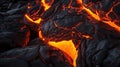 lava flowing in a pile Royalty Free Stock Photo