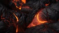 lava flowing in a pile Royalty Free Stock Photo