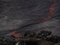 Lava inside Erta Ale volcano, Ethiopia Royalty Free Stock Photo
