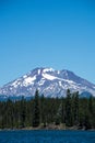 Lava Lake, along the Cascade Lakes Scenic Byway near Bend Oregon, with Mt. Bachelor