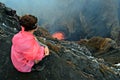 Lava lake of Marum Volcano in Ambrym Island, Vanuatu Royalty Free Stock Photo