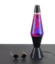 Lava lamp and granny glasses Royalty Free Stock Photo